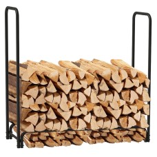 Neo Metal Firewood Fire Log Rack Wood Storage Rack Holder Indoor Outdoor & Cover  - 120cm